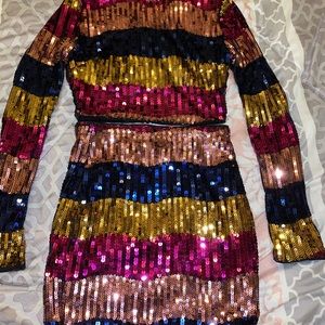 Over the top multicolor two piece set